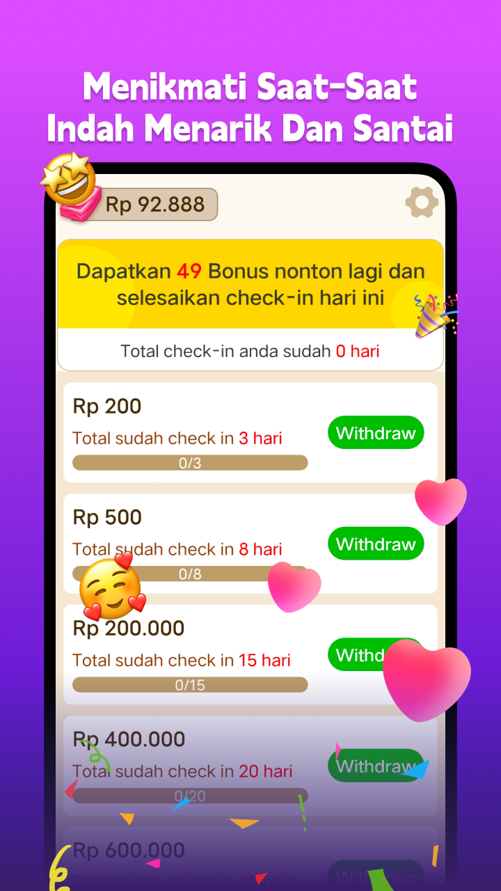 Happy Video Screenshot - Rewards Dashboard